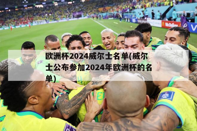 欧洲杯2024威尔士名单(威尔士公布参加2024年欧洲杯的名单)